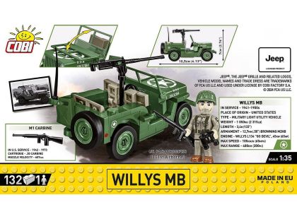 Cobi 2296 Willys MB & M2 dělo D-DAY