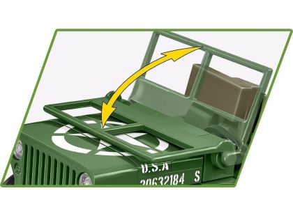 Cobi 2296 Willys MB & M2 dělo D-DAY