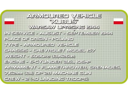 Cobi 2375 Malá armáda II. světová válka Armoured vehicle Kubuś