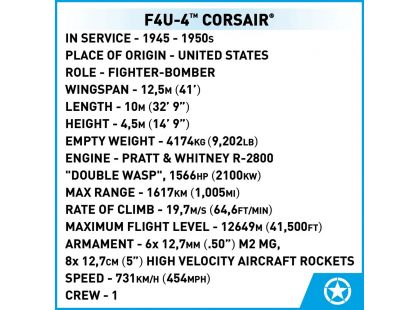 Cobi 2417 Malá armáda Vought F4U-4 Corsair