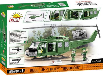 Cobi 2423 Americký vrtulník Bell UH-1 HUEY Iroquois 655 dílků