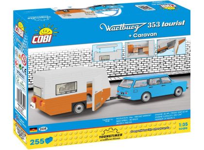 Cobi 24592 Youngtimer Wartburg 353 Tourist s karavanem