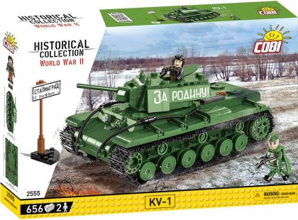 Cobi 2555 II. světová válka Ruský těžký tank KV-1 Kliment Voroshilov 656 dílků