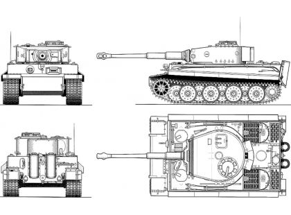 Cobi 2556 II. světová válka PzKpfw VI 131 Tiger 850 dílků