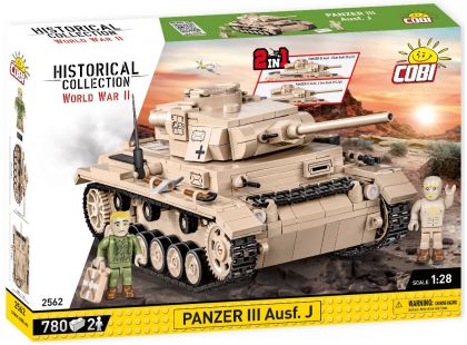 Cobi 2562 II. světová válka Panzer III Ausf J, 2 v 1