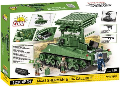Cobi 2569 II. světová válka M4A3 Sherman with T34 Calliope executive edition