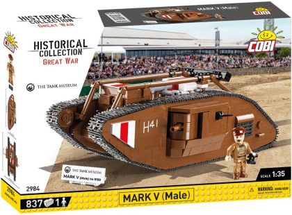 Cobi 2984 I. světová válka Mark V 837 dílků - Poškozený obal