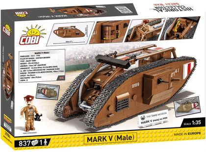 Cobi 2984 I. světová válka Mark V 837 dílků - Poškozený obal