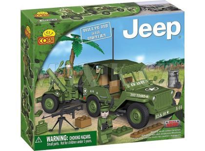 Cobi Jeep 24180 Jeep Willys s plachtou a minometem