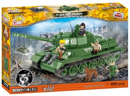 Cobi Malá armáda 2486 T-34 z filmu Čtyři z tanku a pes