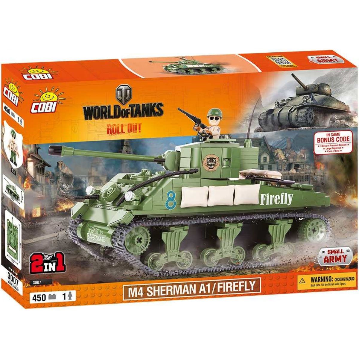 Cobi Malá armáda 3007 World of Tanks M4 Sherman A1 Firefly