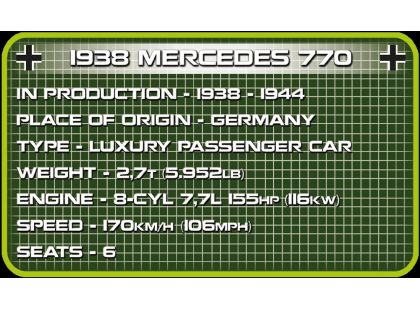 Cobi 2407 Malá armáda II. světová válka Německé vládní vozidlo 1938 Mercedes 770