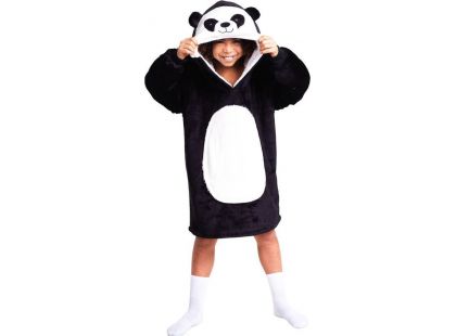 Cozy Noxxiez CH326 Panda hřejivá televizní mikinová deka s kapucí