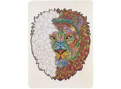 Craft Creative Dřevěné puzzle Lev 132 dílků
