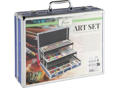 Craft Creative Malířský kufřík kovový rozkládací 140 ks