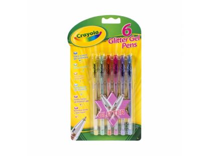 Crayola 6 ks třpytivých gelových per