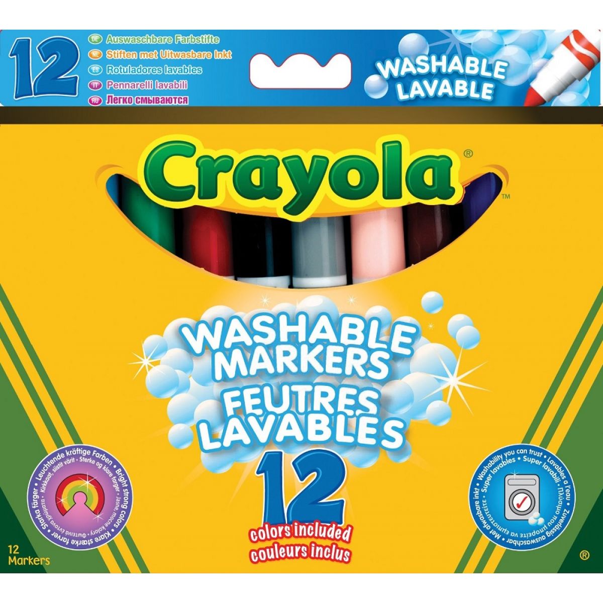Crayola Fixy super vypratelné 12ks