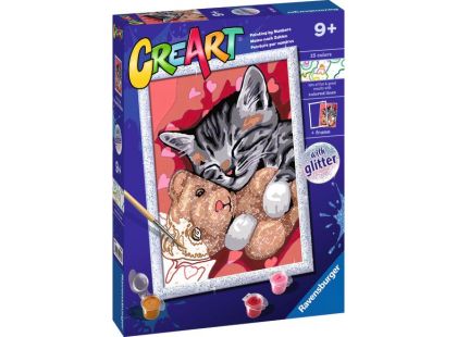 CreArt 202669 Kotě s medvídkem (se třpytkami)
