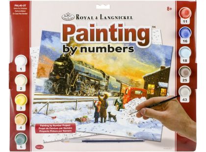 Creatoys Malování velké Royal Parní vlak v zimě