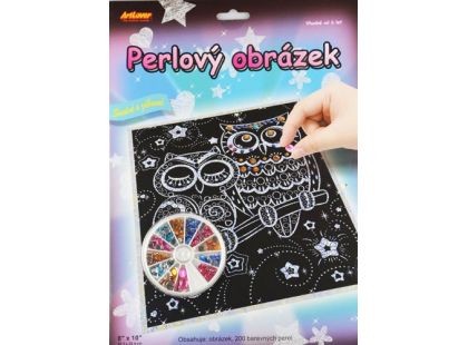 Creatoys Perlový obrázek sovy