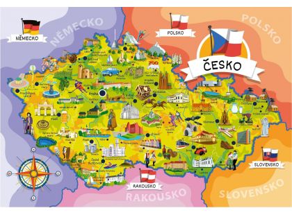 Creatoys Puzzle Mapa České republiky 120 dílků