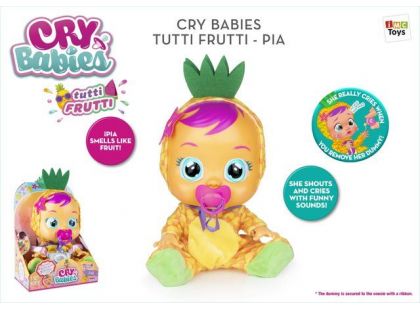 Cry Babies Interaktivní panenka 30 cm Tutti Frutti Pia