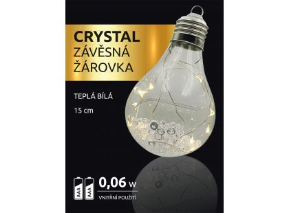 Crystal Závěsná Žárovka 15 cm
