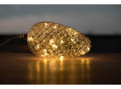 Crystal Závěsná Zlatá Šiška 22 cm