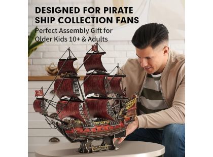 Cubicfun 3D Puzzle Plachetnice Queen Anne's Revenge 391 dílků - Poškozený obal