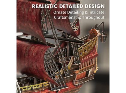 Cubicfun 3D Puzzle Plachetnice Queen Anne's Revenge 391 dílků - Poškozený obal