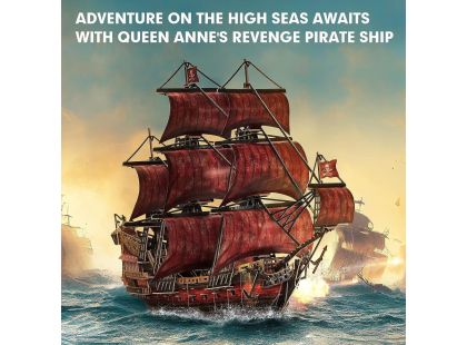 Cubicfun 3D Puzzle Plachetnice Queen Anne's Revenge 391 dílků - Poškozený obal
