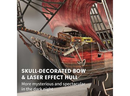 Cubicfun 3D Puzzle Plachetnice Queen Anne's Revenge 391 dílků - Poškozený obal