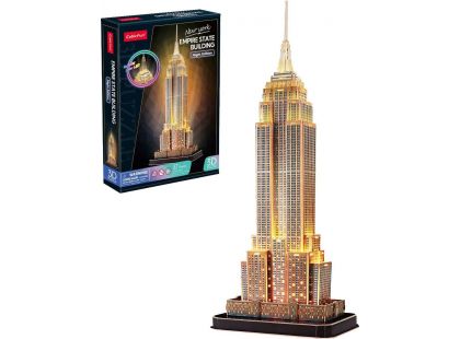 CubicFun 3D puzzle s LED Noční edice: Empire State Building 37 dílků