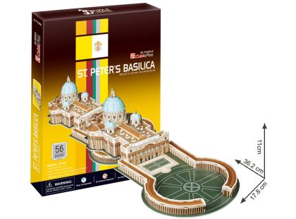 CubicFun Puzzle 3D Bazilika sv. Petra 56 dílků
