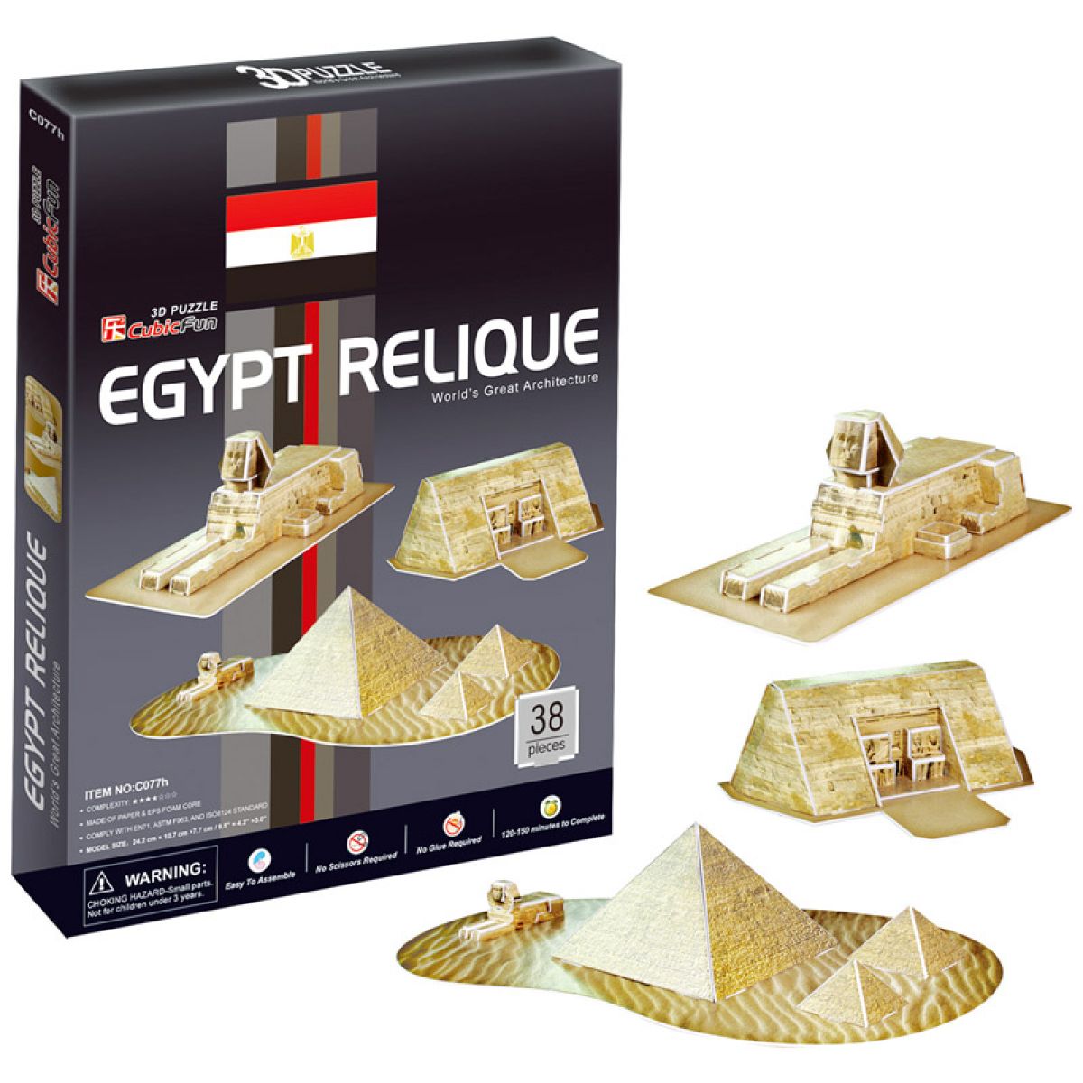 CubicFun Puzzle 3D Egyptské památky 30 dílků