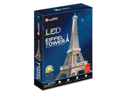 CubicFun Puzzle 3D Eiffelova věž LED 82 dílků