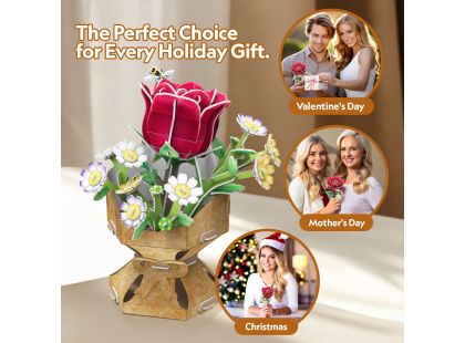 CubicFun Puzzle 3D Kytice růže 120 dílků