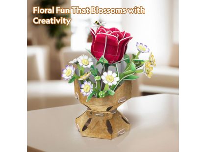 CubicFun Puzzle 3D Kytice růže 120 dílků