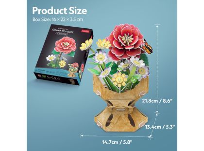 CubicFun Puzzle 3D Kytice z květů kamélií 109 dílků