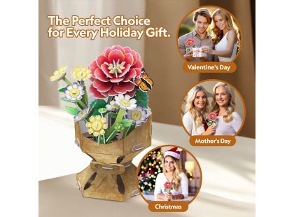 CubicFun Puzzle 3D Kytice z květů kamélií 109 dílků