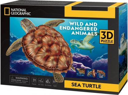 Cubicfun Puzzle 3D National Geographic Mořská želva 31 dílků