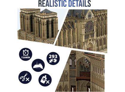 Cubicfun 3D Puzzle Notre Dame 293 dílků - Poškozený obal