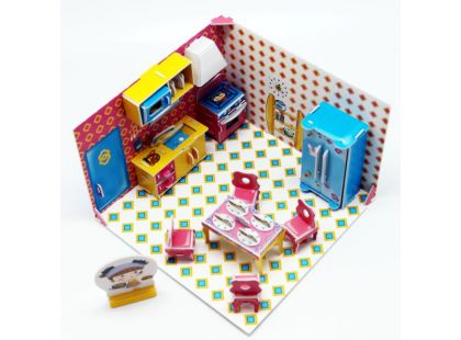 CubicFun Puzzle 3D Pokojíček Kuchyně 65 dílků