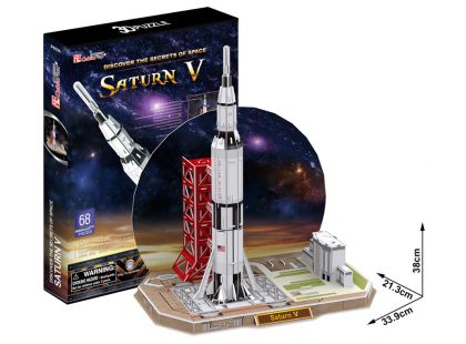 CubicFun Puzzle 3D Raketa Saturn V 68 dílků
