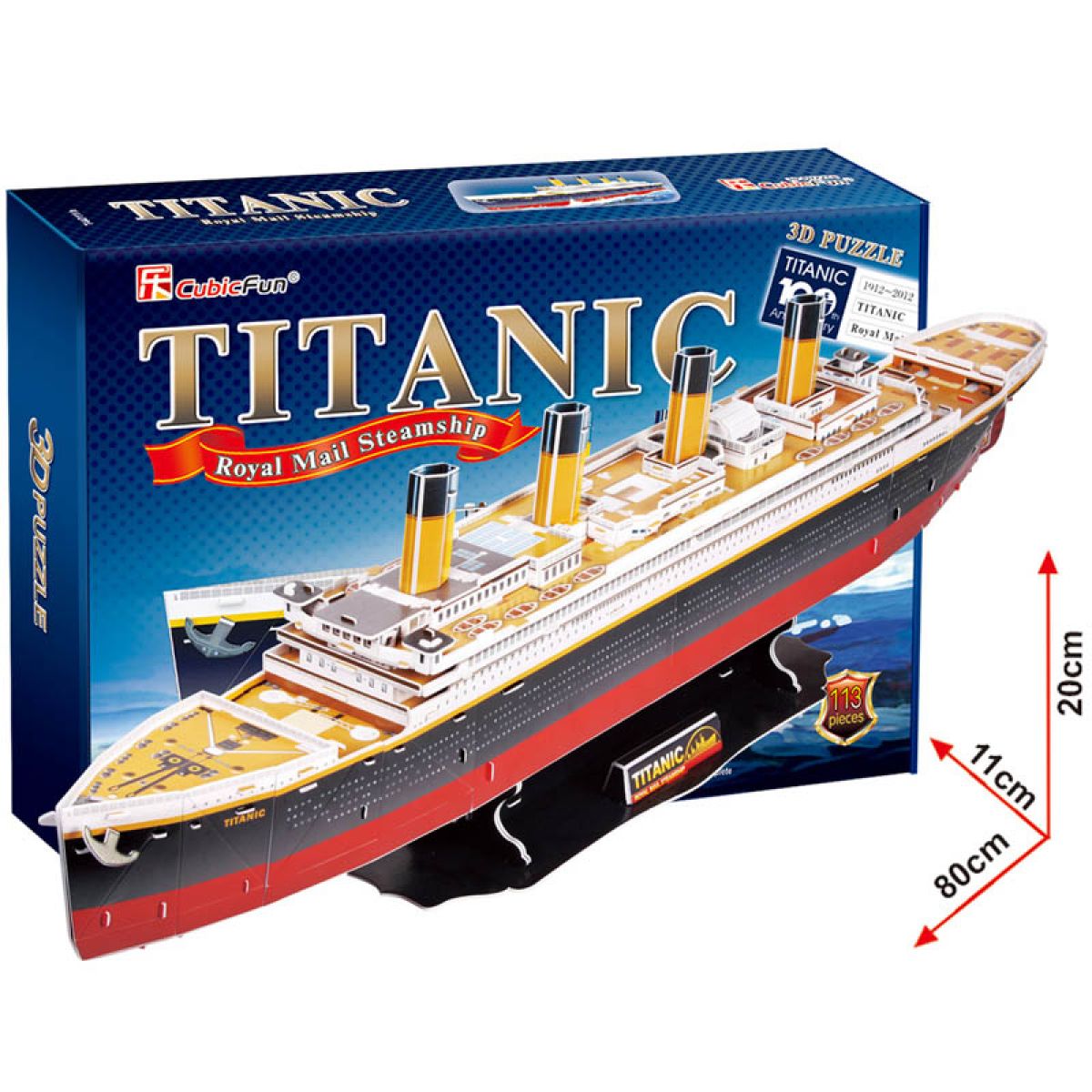 CubicFun Puzzle 3D Titanic 113 dílků