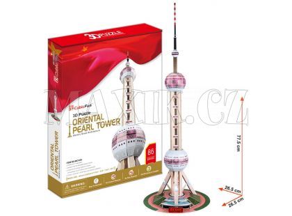 CubicFun Puzzle 3D TV věž Oriental Pearl 86 dílků CubicFun Puzzle 3D TV věž Oriental Pearl 86 dílků