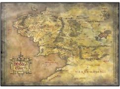 Cure Pink Podložka na stůl The Lord Of The Rings Middle Earth Map
