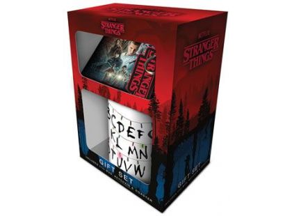 Dárková sada Stranger Things hrnek, klíčenka, tácek