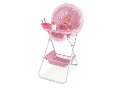 DeCueavas Jídelní židlička pro panenky s doplňky Maria 2018