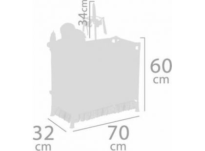 DeCuevas 53035 Skládací postýlka pro panenky s 5 funkčními doplňky SKY 2020